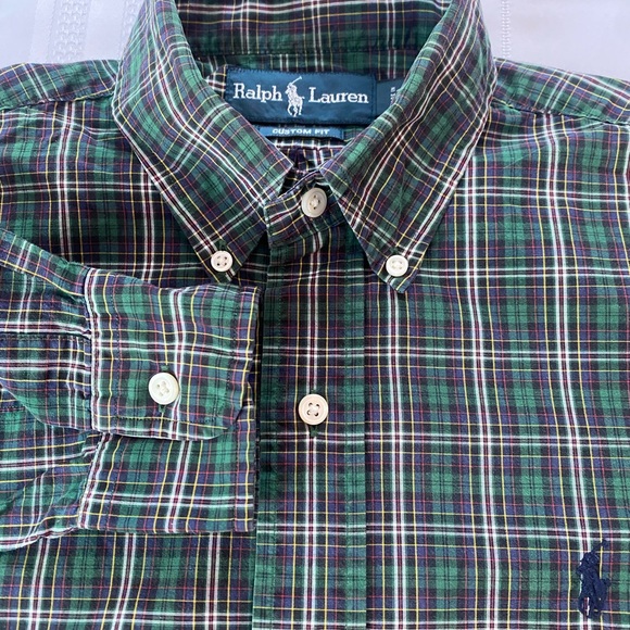 Polo Ralph Lauren Other - Polo Ralph Lauren Custom Fit Men's Green Plaid Button-Down Size Small Shirt